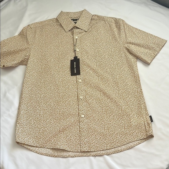 Michael Kors Tan Casual Button Down Shirt - Picture 1 of 11
